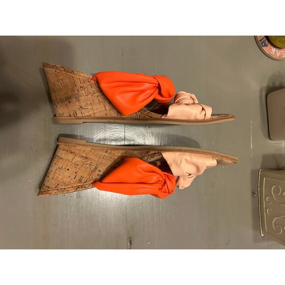 Dolce Vita Adorable Wedge Sandals orange and peach cruise vacation - Picture 5 of 8